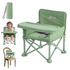 3-in-1 Portable Baby Booster Seat With Tray - Folding High Chair For Travel   Ho