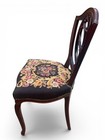 Vintage Hepplewhite Shield Back Needlepoint Accent Chair Mahogany Finish