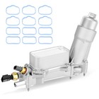 Full Aluminum Engine Oil Cooler Filter Housing For 11-16 Dodge Jeep Chrysler3 6l