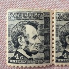Lincoln 4 Cent United States Black Not Used Postage Stamp