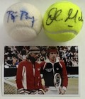Bjorn Borg   John Mcenroe Signed Tennis Balls   Display Box   Name Plaque Coa
