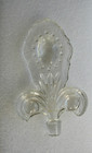 Czechoslovakia  Beaded Oval Perfume Bottle Glass Stopper  Large   Ornate 