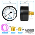 0-60psi 2  Dial Face 1 4  Npt Well Pump Pressure Gauge With 1 4  X 1 2  Npt A   