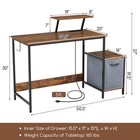 Computer Desk Writing Workstation Home Office W  Movable Storage Rack   Shelf
