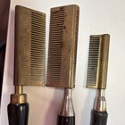 Annie   Kentucky Maid Lot Of 3 Vintage Metal Comb Brushes W  Black Handles