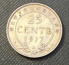Canada Newfoundland 1917c Silver 25 Cents Circulated George V