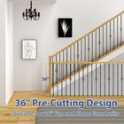 Gyykzz 9 Pack 36  Iron Stair Balusters Hollow Single Basket Double Twist 1 2 