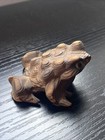 Mid-century Japanese Cryptomeria Cedar Sugi Horned Toad Hand Carved Wood Frog 2   