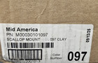  qty 2  Mid America M00030101097 Scalloped Mounting Block 097 Clay