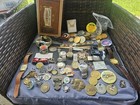 Vtg Junk Drawer Lot Coins watches military random Stuff Pre Owned Condition  4