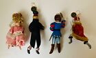 4 Nutcracker Vintage Blown Glass Lady Ornaments Clara Prince Mouse King Dros 8 