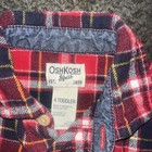 Vintage Osh Kosh B gosh Flannel Button Up Shirt 4t Toddler Long Sleeve Red