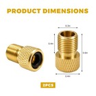 2 Pcs Brass Valve Adapter  French To Us Adaptor Converting Function  Portable