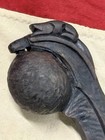 Authentic 1800s Native American Indian Ball In Snake Mouth Frog On Head War Club