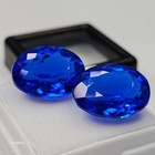 Excellent Royal Blue Pair Of Sapphire Oval Cut 24 ct Natural Loose Gemstone