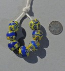 7 Old Antique Venetian Round Millefiori African Trade Beads  4957