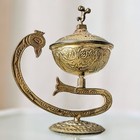 Vintage India Brass Bal Krishna Incense Burner Peacock Dhoop Dani Stamped Censer