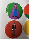 Beatles Large Yellow Submarine Buttons  Set 4 Pins 1968 Original New Sealed 23p