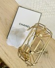 Chanel Vip Gift Bottle Holder Purse metallic Gold Chain