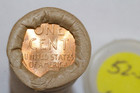 1952 S Obw Old Bank Wrap Roll Bu Uncirculated Lincoln Wheat Cent Pennies  74