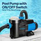1 5hp 6360gph Self Primming Swimming Pool Pump In above Ground W  On off Switch
