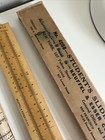 Vintage Keuffel Esser Students Slide Rule 4058 Box Instructions Wood Wooden Cin