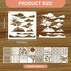 16pcs Reusable Craft Stencils 6 X 6 Inch Mixed Media Texture Stencils For Pai   