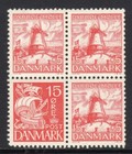 Denmark Scott   238al Vf Mnh 1933-40 Booklet Pane Of 4