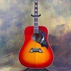Brand New Spruce Top Dove Pattern 6-string Red 41-inch Acoustic Guitar