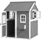 Vallmore Wooden Kids Playhouse Outdoor Cottage 6 Windows Planter Box 3-8y