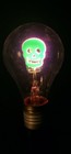 Skull Light Bulb Vintage Aerolux Style Pink   Green Neon Design New W  Box Rare
