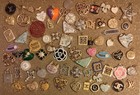 70 Gold Tone silver Tone Designer Gucci Louis Vuitton Dior Chanel Button Charms