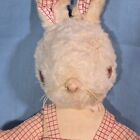 Vintage Gund Bunny Rabbit White Sweet Dress Plush Stuffed Animal 15  Tall