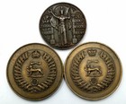11 X Great Britain Commemorative And Sporting Medals Silver   Bronze Ribard Bar