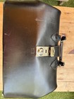 Kruse Vintage Doctor Bag - Black Top Grain Cowhide Leather W Crest Lock  no Key 