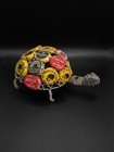 Handmade Wire Turtle Sculpture Vintage Bottle Caps Soda Theme 1986 Made In Kenya