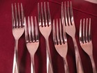 Set Of 6 Dinner Forks Royalton Antigua Silver Stainless Steel 7 1 4  B