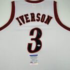 Autographed signed Allen Iverson Philadelphia White Jersey Psa dna Coa