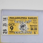 1966 Dallas Cowboys Vs Philadelphia Eagles Ticket Stub 10 09 66 2 Records Game