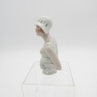 Antique Art Deco Flapper Wearing Hat And Fur Half Doll