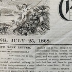 1868  Boston Gazette Newspaper   Union Pacific Railroad   Cunard Lines Ad