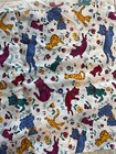 Vtg 70 s Springs Industries Cotton Fabric Remnant 32 wx21 l Then 30 wx14 l Cats