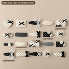 Pan Pinmamal Retro Sweet And Cool Baby Hair Clip  2-inch Black And White Checker