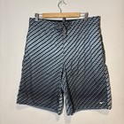 Nike Board Shorts Swim Trunks Mesh Lined Gray   Black Men s Sz Large Swoosh