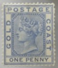 Gold Coast Qv 1876-84 1d Wmk Crown Cc Mlh Sg 5 Gc4731