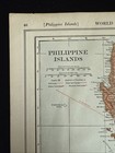 Antique Original Map Philippine Islands 1917 Ephemera Art Color New World Atlas