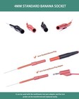 Boceuc Back Probe Kit  4 Pcs Flexible Probes Automotive Black  Red