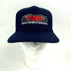 Vintage Twa Trans World Airlines Hat Navy Snapback Embroidered Logo Nissin Cap