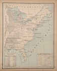1888 United States Land Cessions Map Original   Florida Ohio Territories