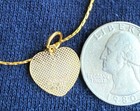 Vintage 1990s Gold Tone Charm Necklace Heart Shaped Mickey Mouse 